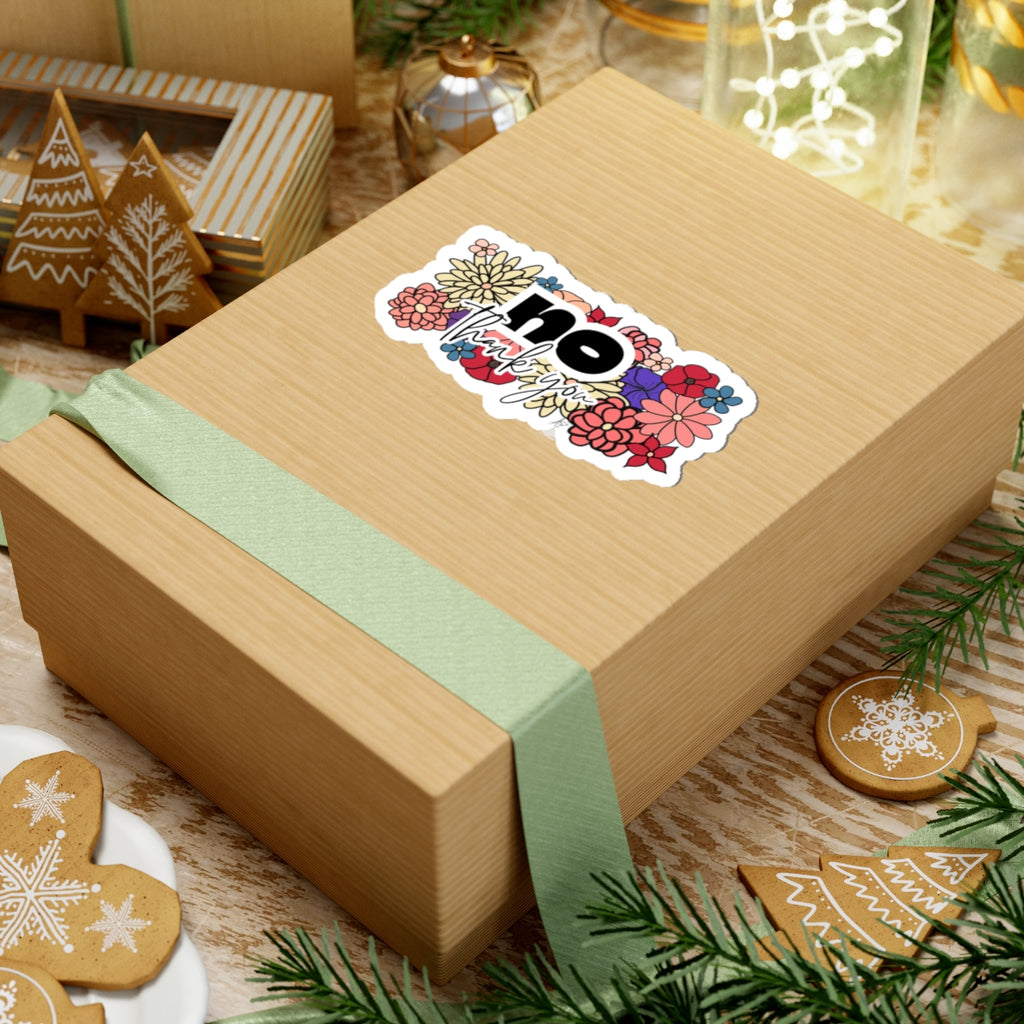 No Thank You Sticker (Floral)
