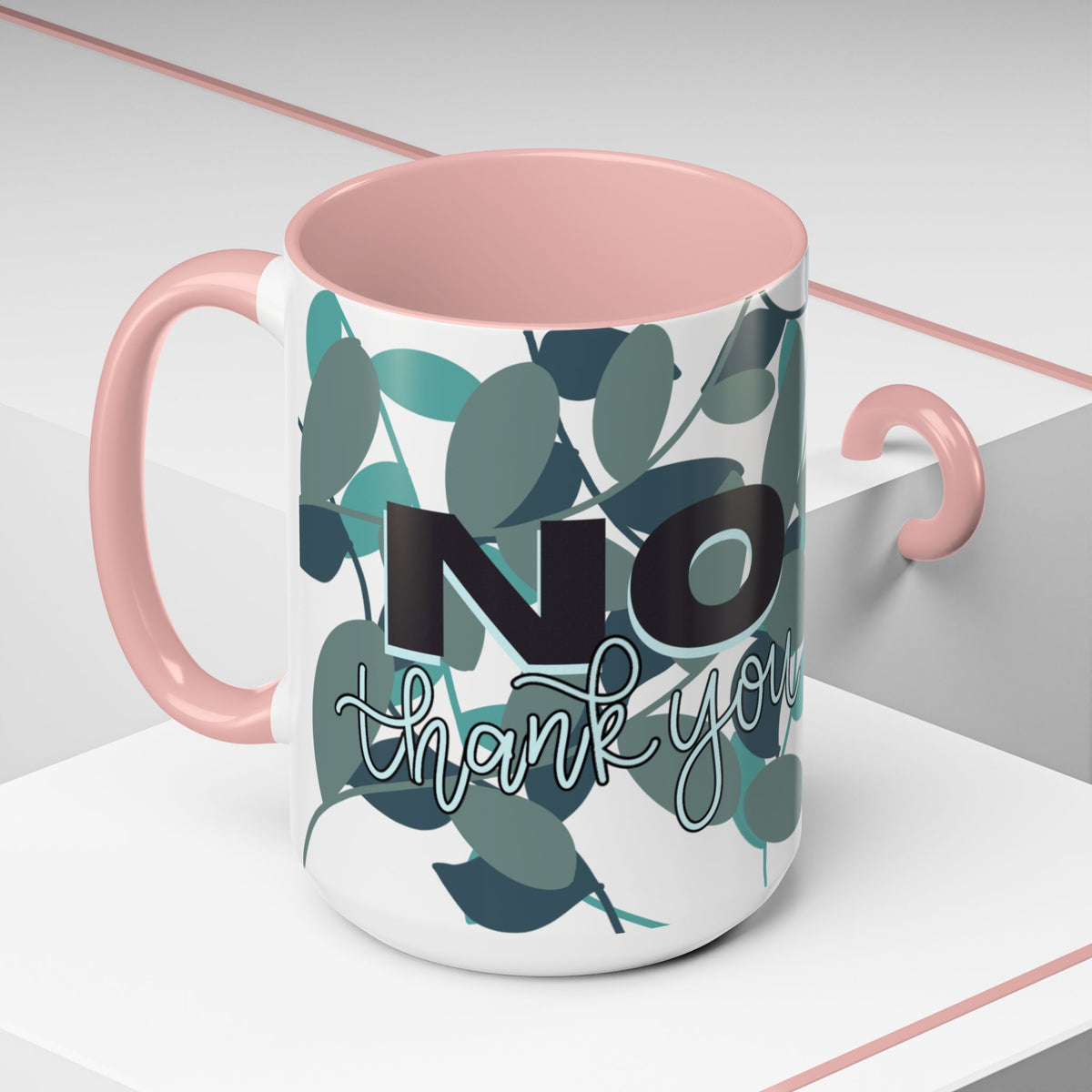 No Thank You Mug (Green Leaf)
